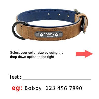 Pawling Signature™ Personalized Leather Collar + Lead Set