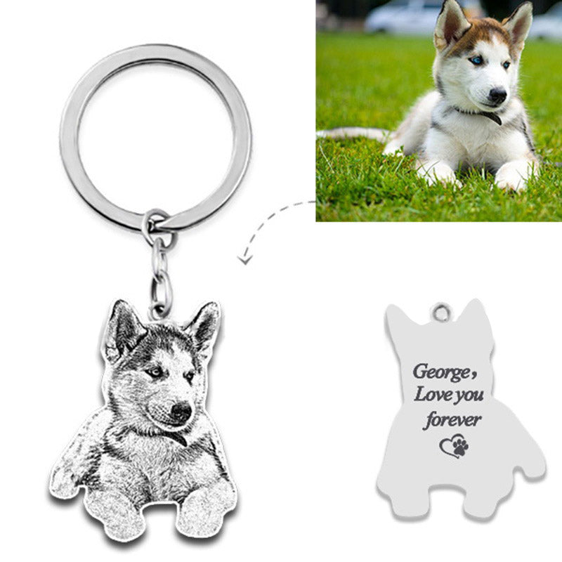 Pawling Always With Me™ Custom Pet Portrait Keychain