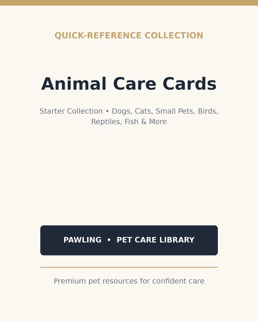 Pawling Animal Care Cards starter collection