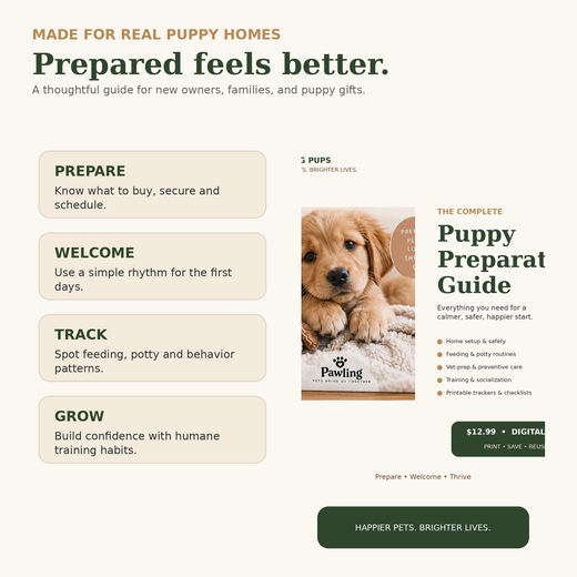 23-Page Puppy Preparation Guide + Printable Toolkit