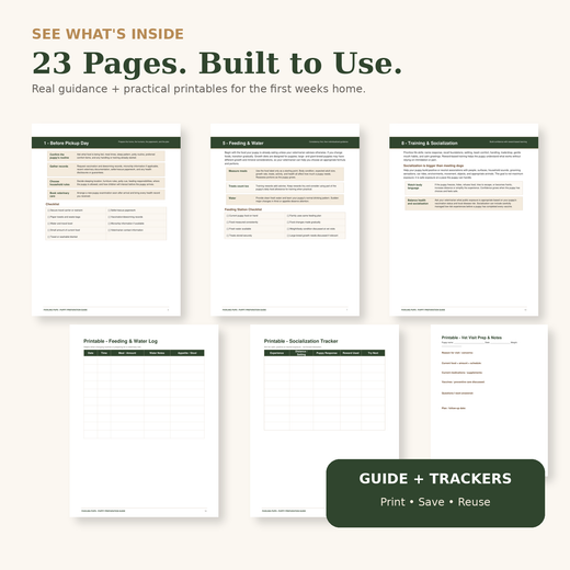 23-Page Puppy Preparation Guide + Printable Toolkit