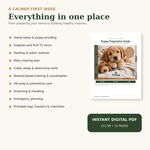 23-Page Puppy Preparation Guide + Printable Toolkit