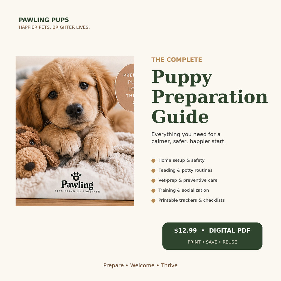 Pawling Puppy Preparation Guide digital PDF cover and features