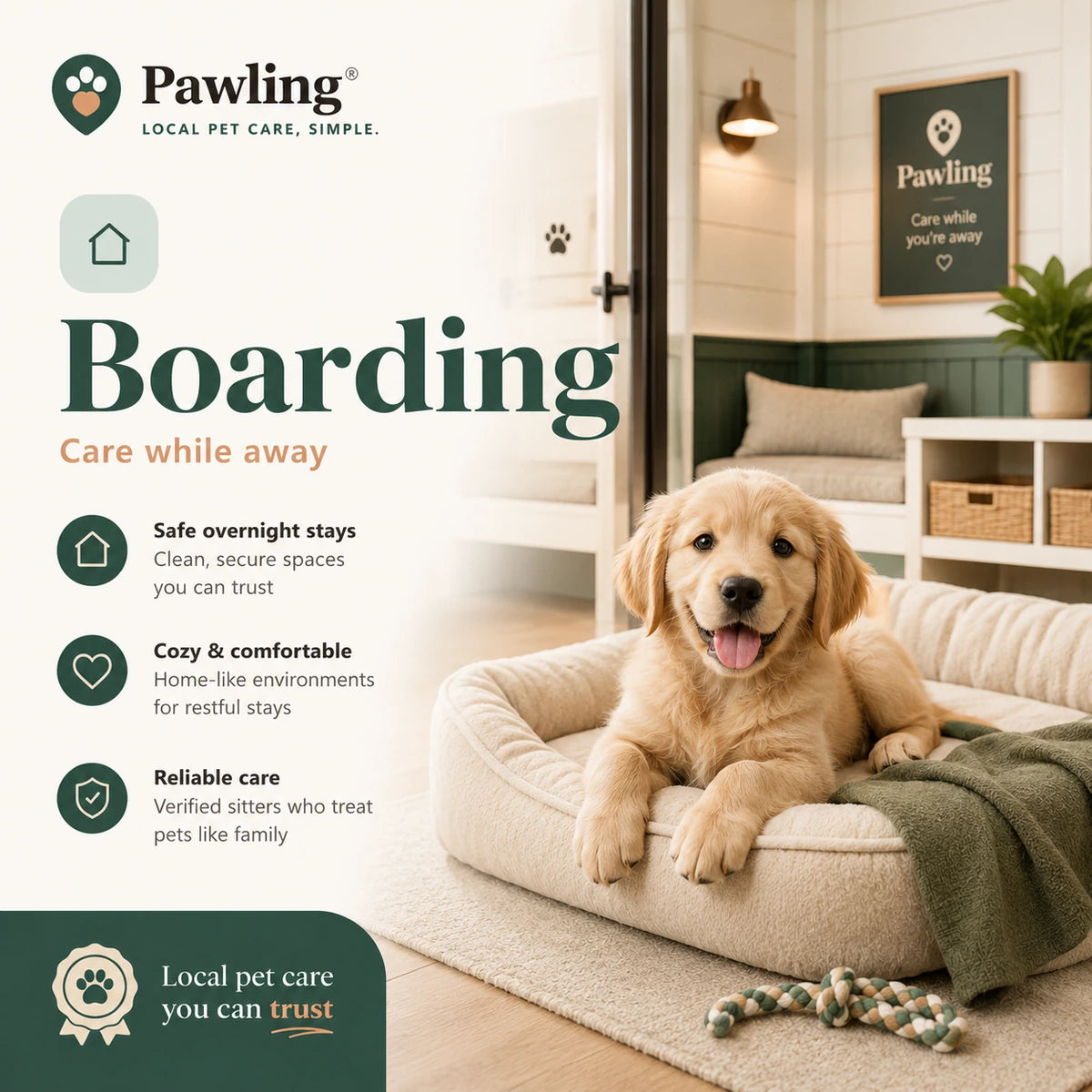 Pawling pet boarding advertising example