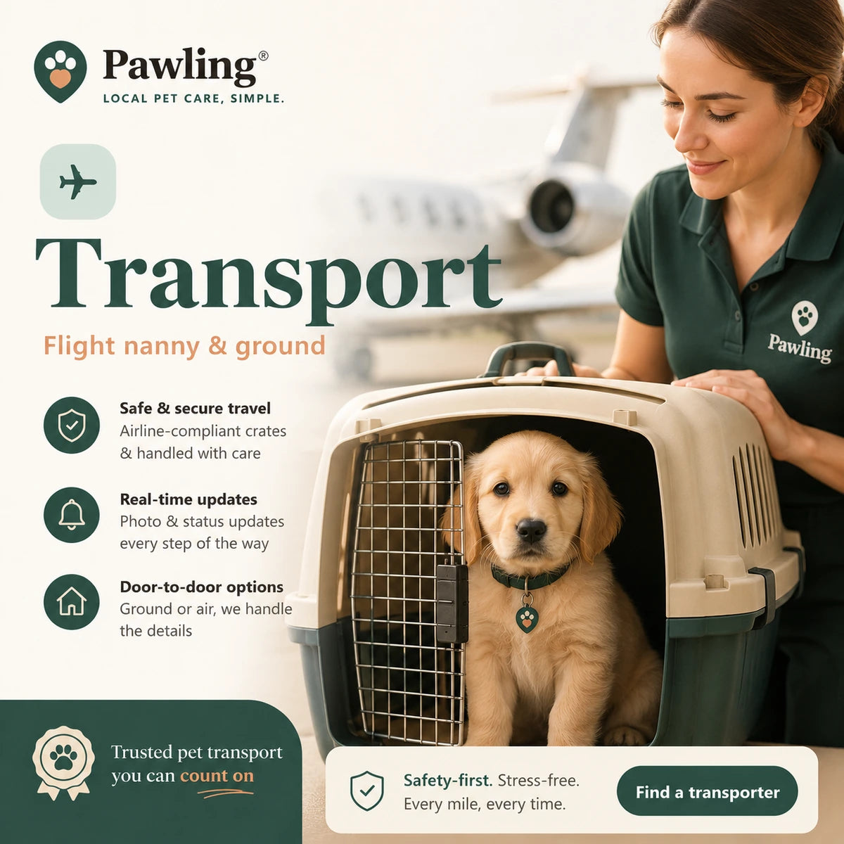 Pawling pet transport advertising example